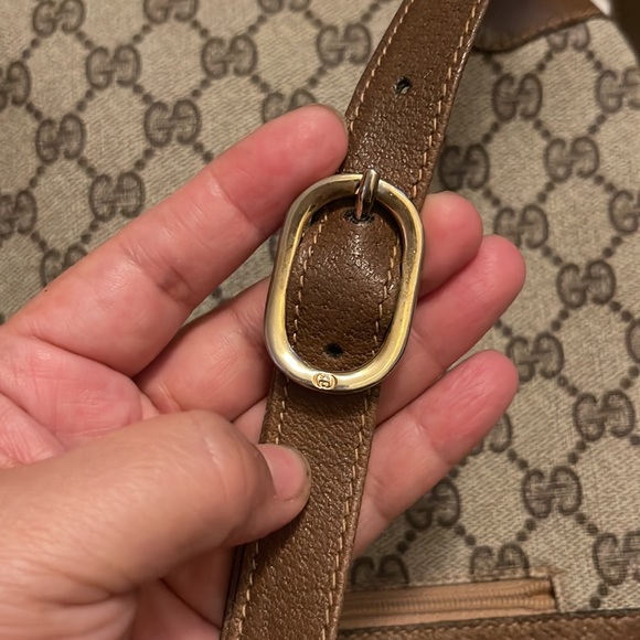 Gucci monogram logo shoulder handbag top zip vintage - Picture 7 of 15